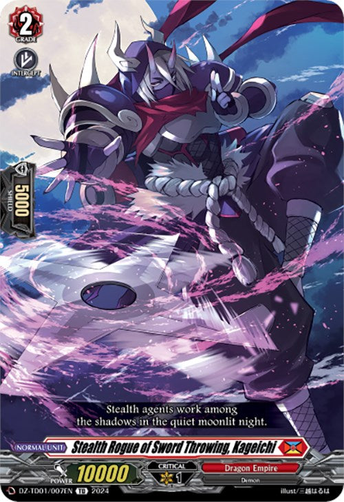 Image of Stealth Rogue of Sword Throwing, Kageichi (DZ-TD01/007EN) [Start Up Trial Deck: Dragon Empire]