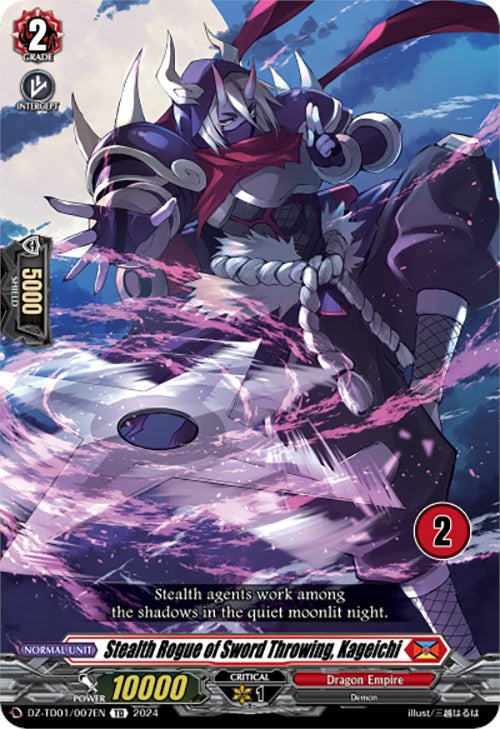 Image of Stealth Rogue of Sword Throwing, Kageichi (2) (DZ-TD01/007EN) [Start Up Trial Deck: Dragon Empire]