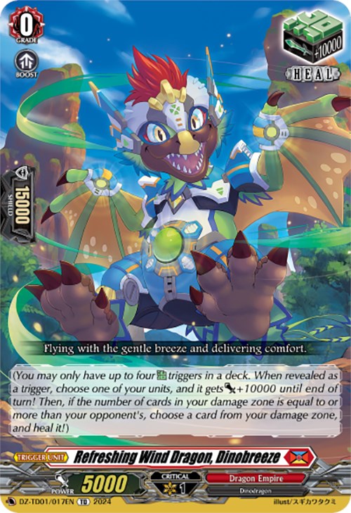 Image of Refreshing Wind Dragon, Dinobreeze (DZ-TD01/017EN) [Start Up Trial Deck: Dragon Empire]