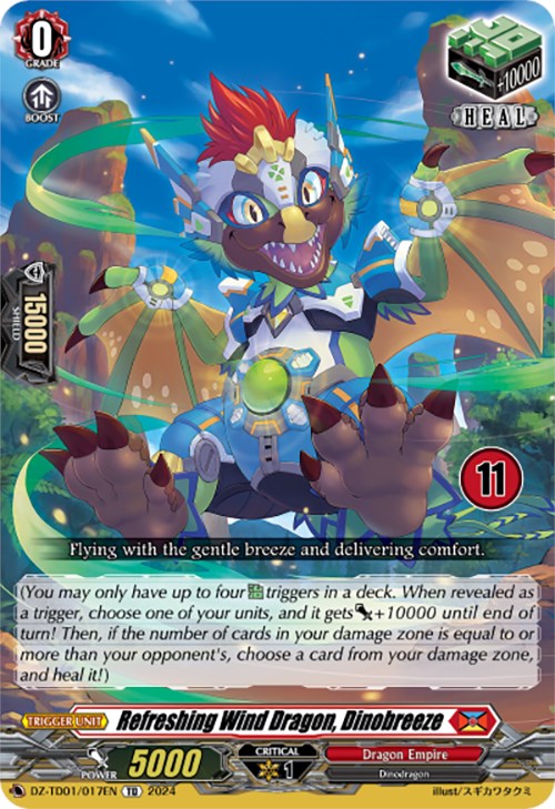 Image of Refreshing Wind Dragon, Dinobreeze (11) (DZ-TD01/017EN) [Start Up Trial Deck: Dragon Empire]