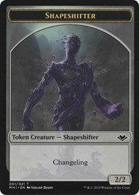 Image of Shapeshifter (001) // Serra the Benevolent Emblem (020) Double-Sided Token [Modern Horizons Tokens]