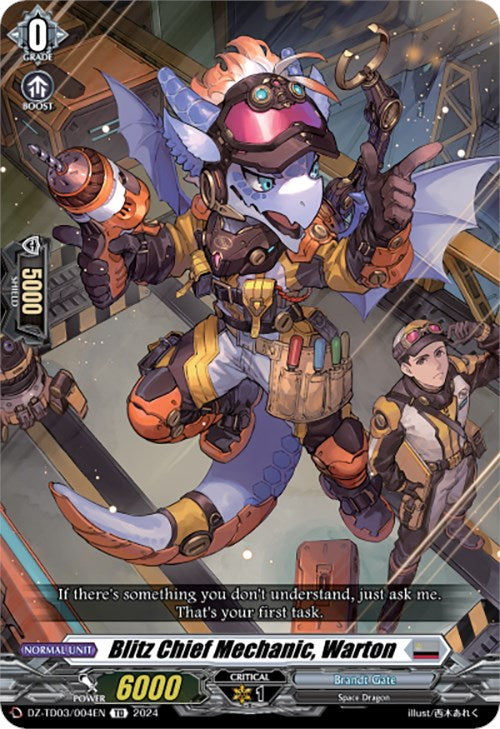 Image of Blitz Chief Mechanic, Warton (DZ-TD03/004EN) [Start Up Trial Deck: Brandt Gate]