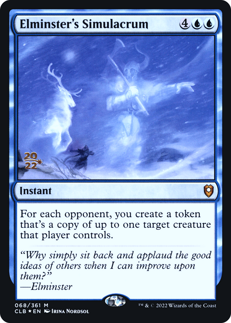 Image of Elminster's Simulacrum [Commander Legends: Battle for Baldur's Gate Prerelease Promos]