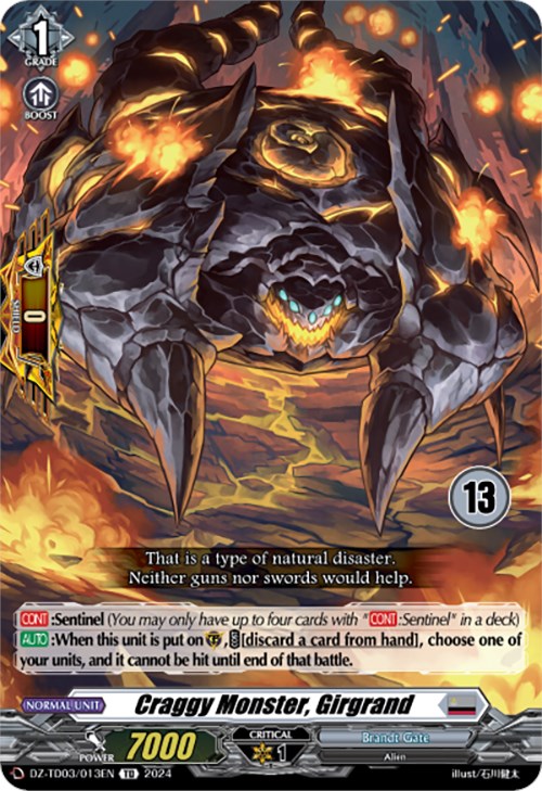 Image of Craggy Monster, Girgrand (13) (DZ-TD03/013EN) [Start Up Trial Deck: Brandt Gate]
