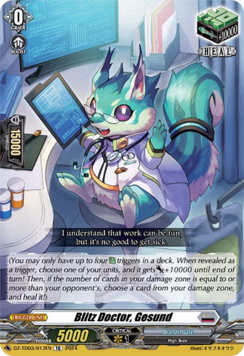 Image of Blitz Doctor, Gesund (DZ-TD03/017EN) [Start Up Trial Deck: Brandt Gate]