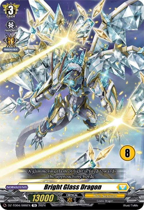 Image of Bright Glass Dragon (8) (DZ-TD04/006EN) [Start Up Trial Deck: Keter Sanctuary]