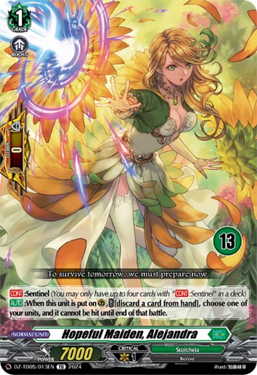 Image of Hopeful Maiden, Alejandra (13) (DZ-TD05/013EN) [Start Up Trial Deck: Stoicheia]