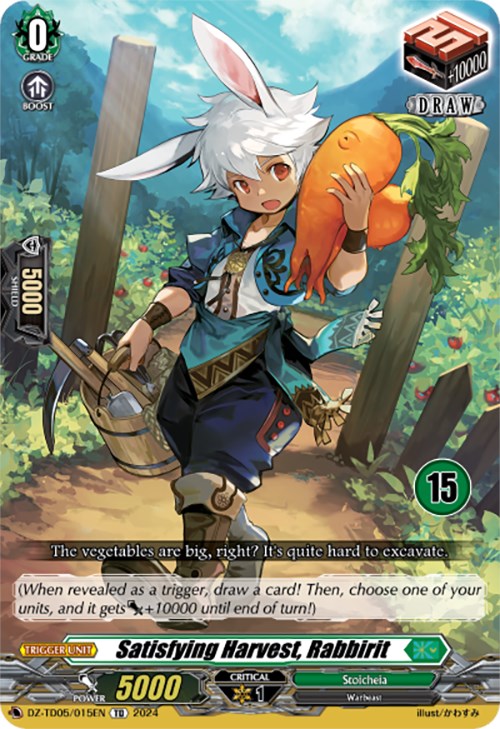 Image of Satisfying Harvest, Rabbirit (15) (DZ-TD05/015EN) [Start Up Trial Deck: Stoicheia]
