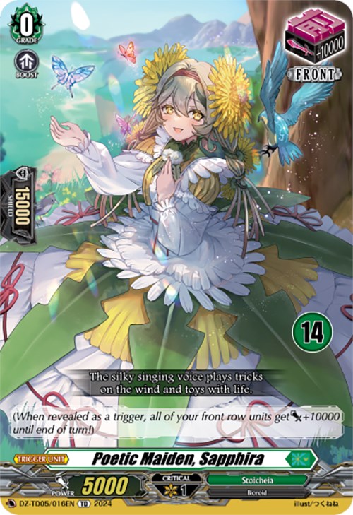 Image of Poetic Maiden, Sapphira (14) (DZ-TD05/016EN) [Start Up Trial Deck: Stoicheia]