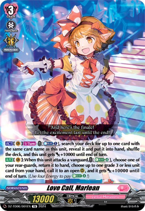 Image of Love Call, Marlean (DZ-TD06/001EN) [Start Up Trial Deck: Lyrical Monasterio]