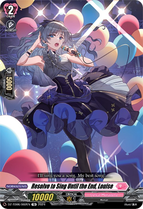 Image of Resolve to Sing Until the End, Louise (DZ-TD06/002EN) [Start Up Trial Deck: Lyrical Monasterio]