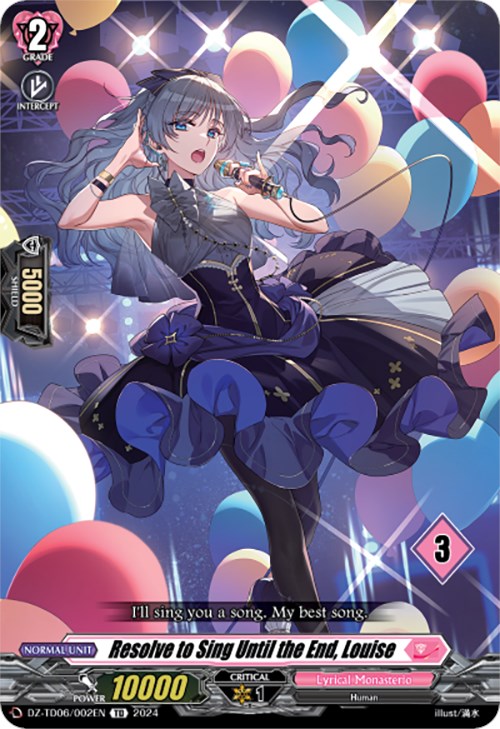 Image of Resolve to Sing Until the End, Louise (3) (DZ-TD06/002EN) [Start Up Trial Deck: Lyrical Monasterio]