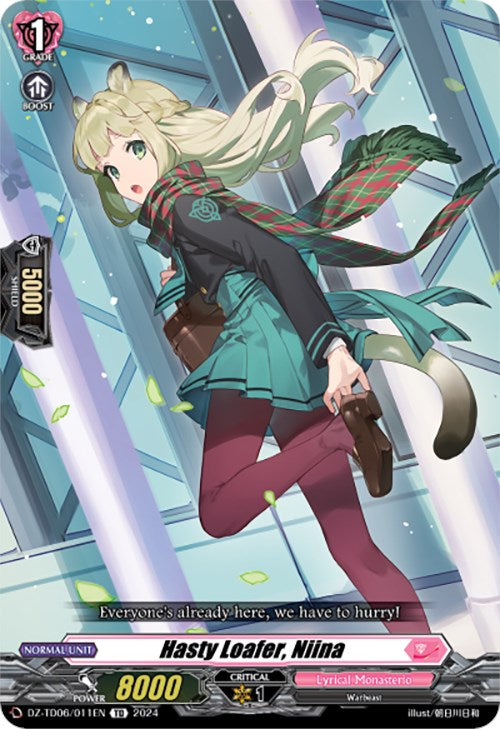Image of Hasty Loafer, Niina (DZ-TD06/011EN) [Start Up Trial Deck: Lyrical Monasterio]