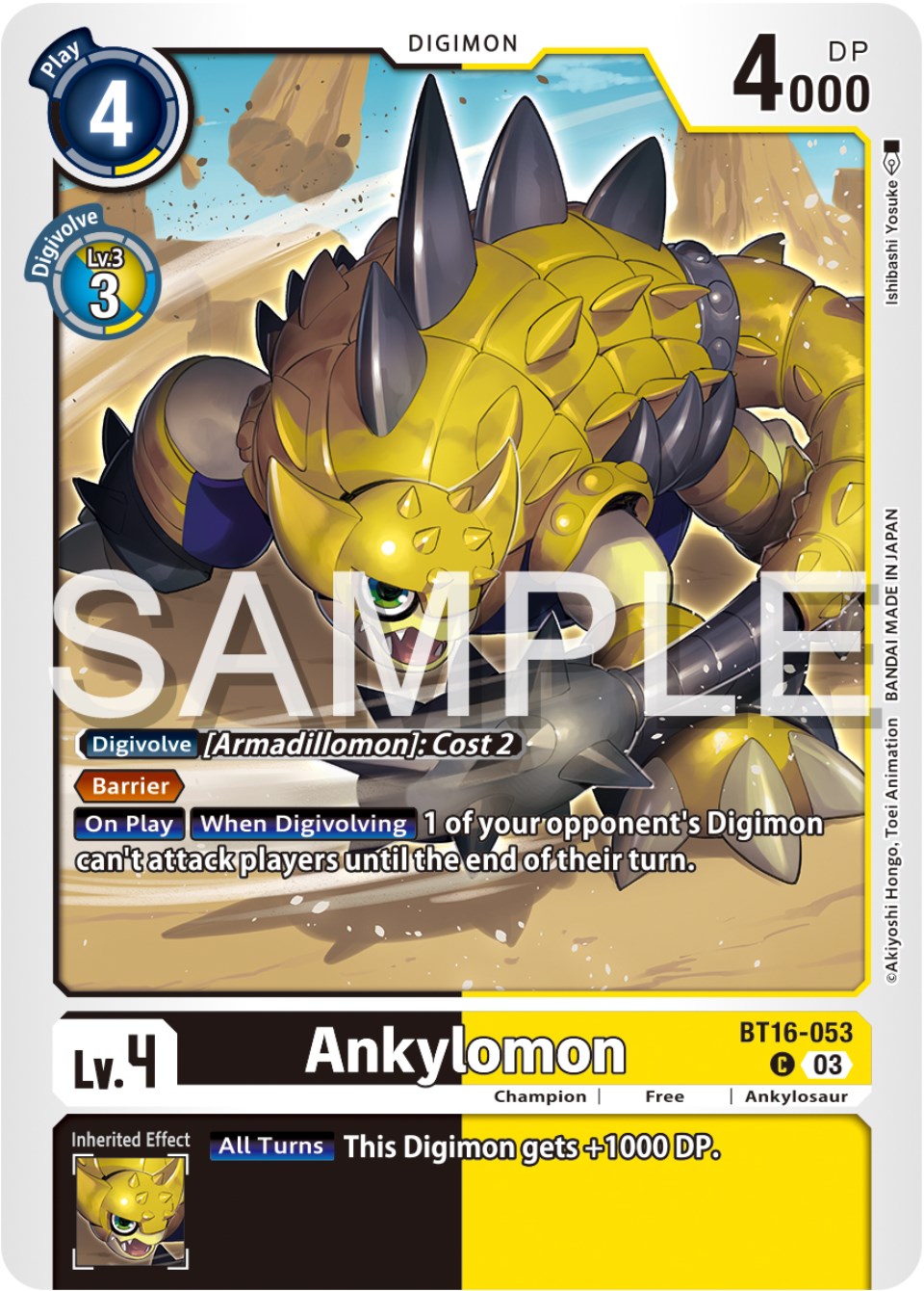 Image of Ankylomon [BT16-053] [Beginning Observer]