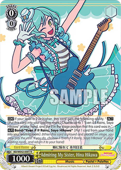 Image of Admiring My Sister, Hina Hikawa (BD/WE42-E001 N) [BanG Dream! Girls Band Party! Countdown Collection]