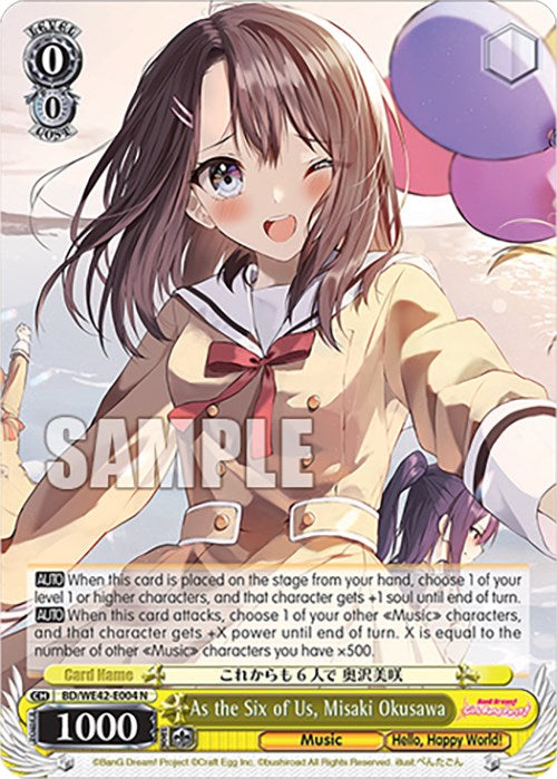 Image of As the Six of Us, Misaki Okusawa (BD/WE42-E004 N) [BanG Dream! Girls Band Party! Countdown Collection]