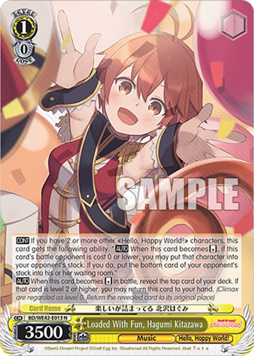 Image of Loaded With Fun, Hagumi Kitazawa (BD/WE42-E013 N) [BanG Dream! Girls Band Party! Countdown Collection]