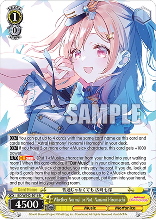 Image of Whether Normal or Not, Nanami Hiromachi (BD/WE42-E016 N) [BanG Dream! Girls Band Party! Countdown Collection]