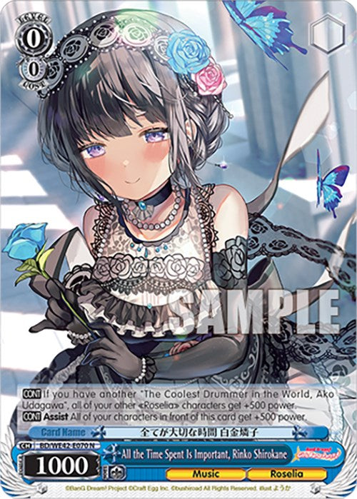 Image of All the Time Spent Is Important, Rinko Shirokane (BD/WE42-E070 N) [BanG Dream! Girls Band Party! Countdown Collection]