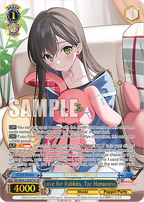 Image of Love for Rabbits, Tae Hanazono (BD/WE42-E087SP SP) [BanG Dream! Girls Band Party! Countdown Collection]