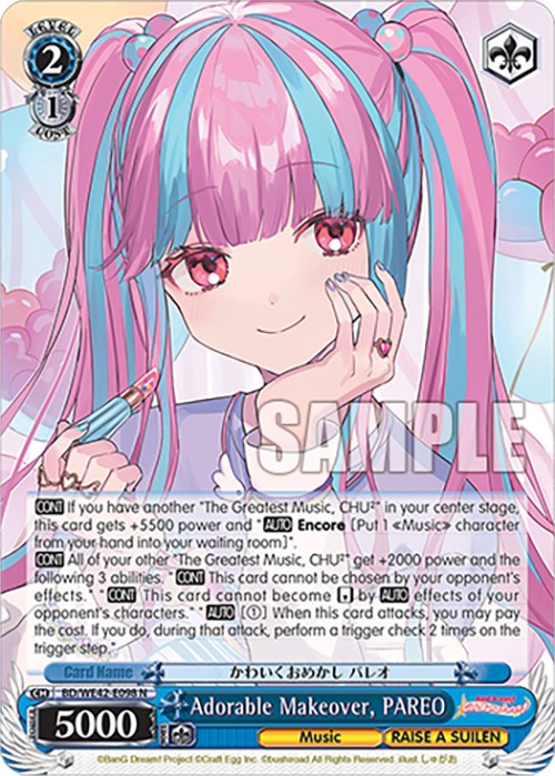 Image of Adorable Makeover, PAREO (BD/WE42-E098 N) [BanG Dream! Girls Band Party! Countdown Collection]