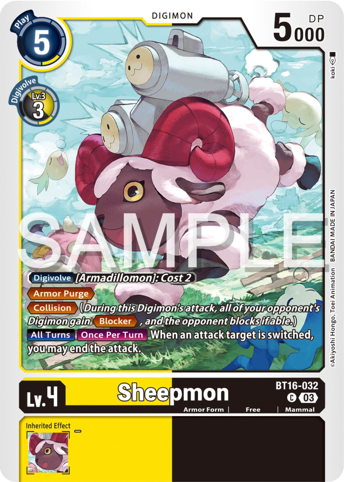 Image of Sheepmon [BT16-032] [Beginning Observer]