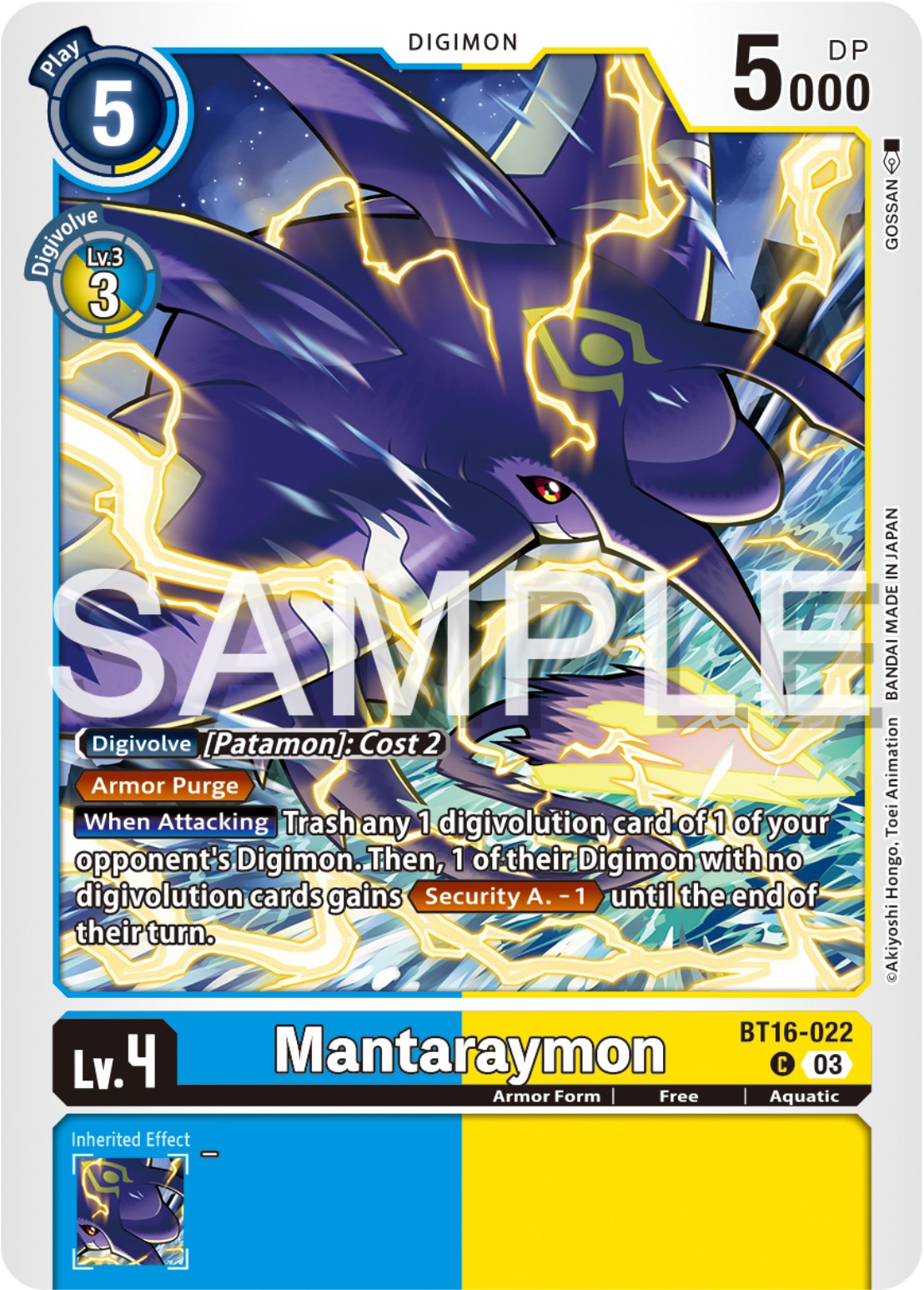 Image of Mantaraymon [BT16-022] [Beginning Observer]