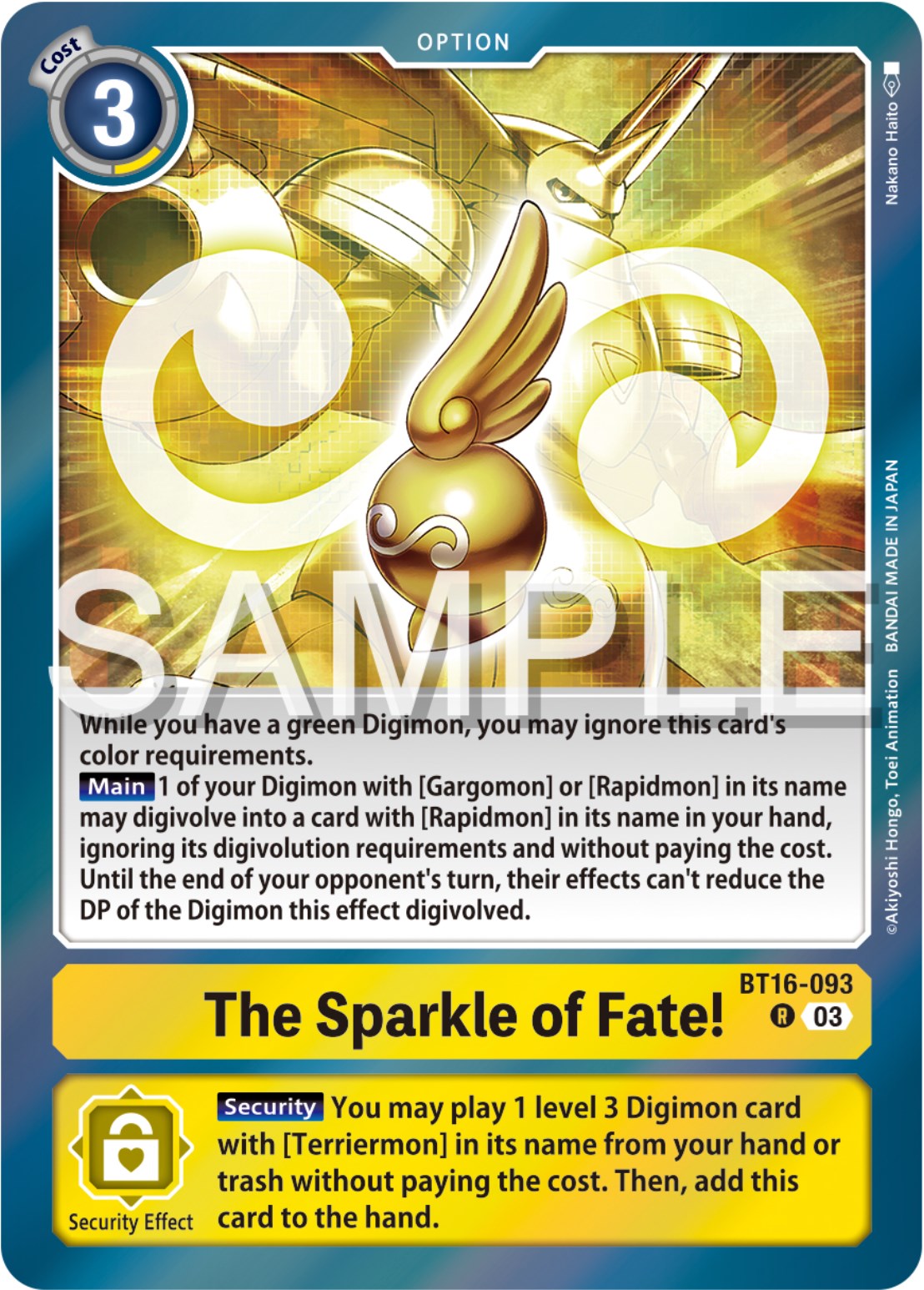 Image of The Sparkle of Fate! [BT16-093] [Beginning Observer]