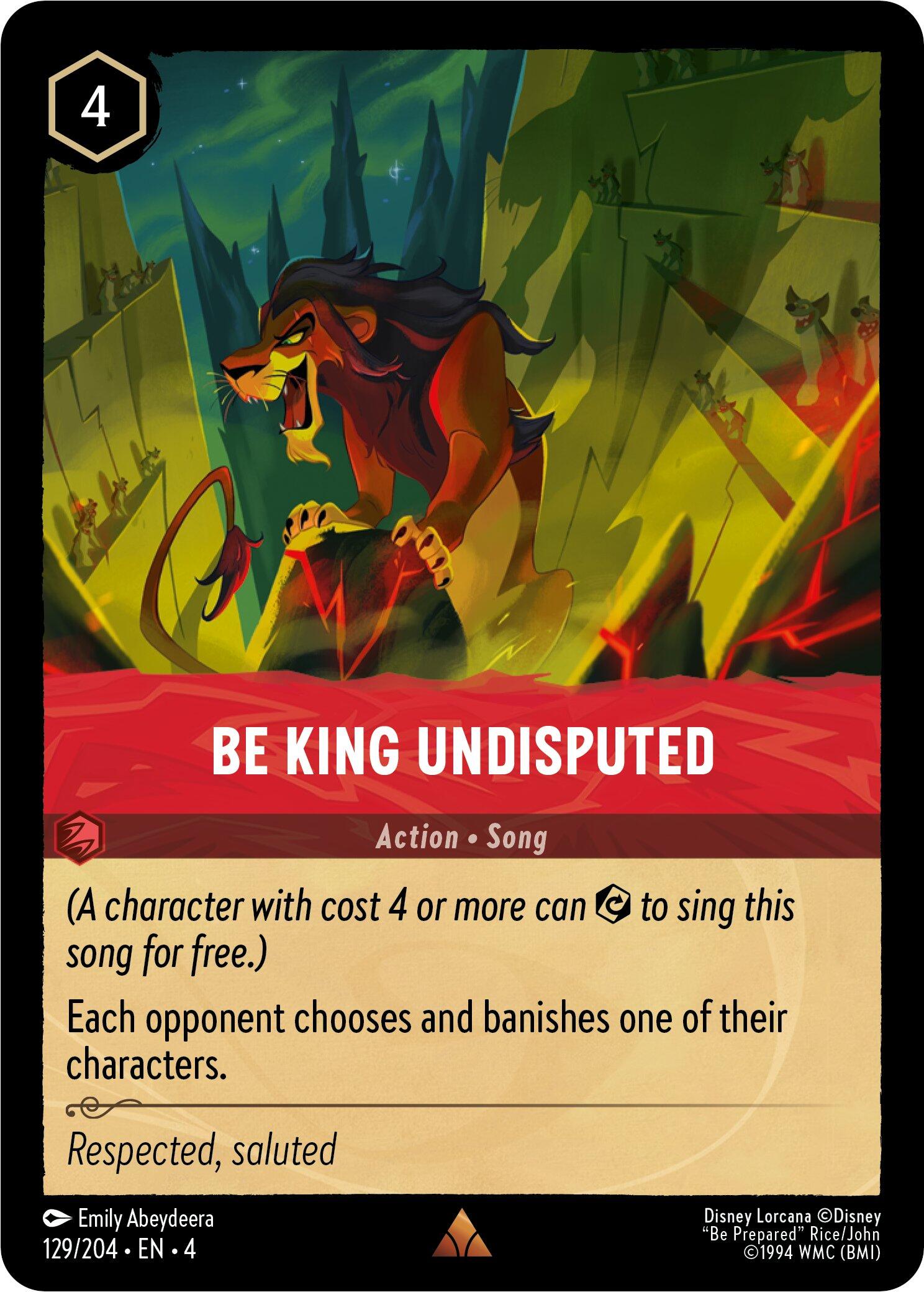Image of Be King Undisputed (129/204) [Ursula's Return]