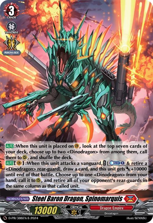 Image of Steel Baron Dragon, Spinomarquis (Foil) (D-PR/386EN-S) [D Promo Cards]