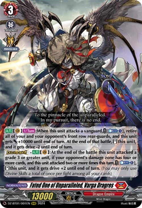 Image of Fated One of Unparalleled, Varga Dragres (DZ-BT01/001EN) [Fated Clash]