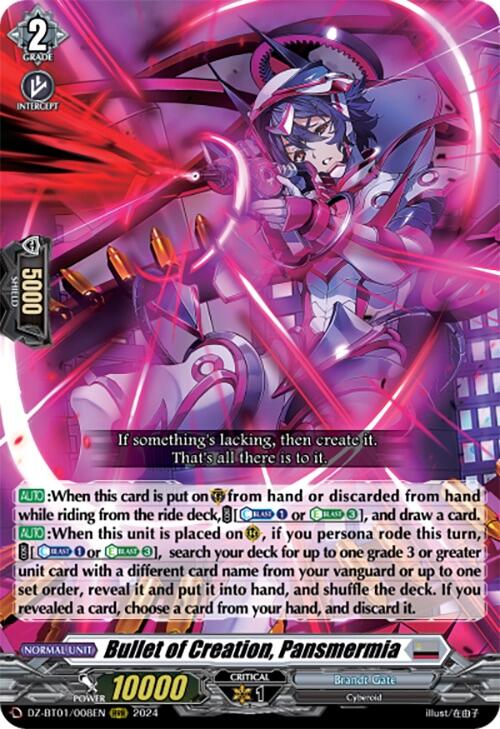Image of Bullet of Creation, Pansmermia (DZ-BT01/008EN) [Fated Clash]