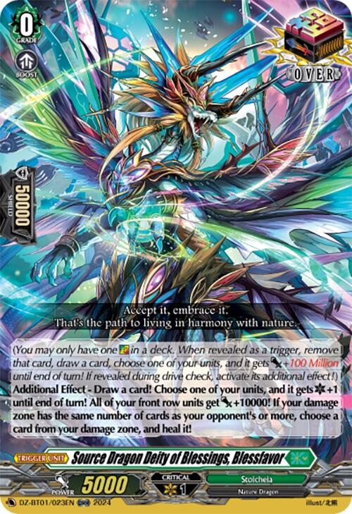 Image of Source Dragon Deity of Blessings, Blessfavor (ORR) (DZ-BT01/023EN) [Fated Clash]