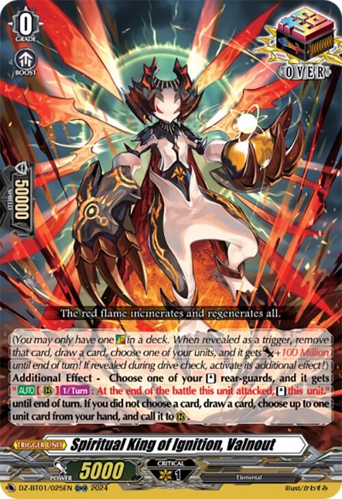Image of Spiritual King of Ignition, Valnout (ORR) (DZ-BT01/025EN) [Fated Clash]