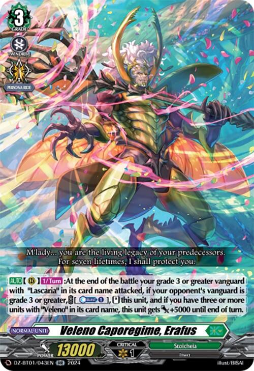 Image of Veleno Caporegime, Erafus (DZ-BT01/043EN) [Fated Clash]