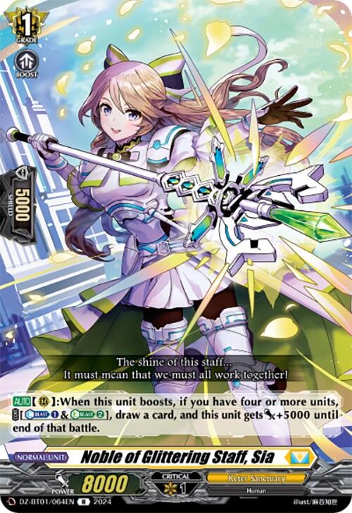 Image of Noble of Glittering Staff, Sia (DZ-BT01/064EN) [Fated Clash]