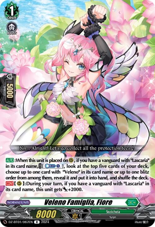 Image of Veleno Famiglia, Fiore (DZ-BT01/067EN) [Fated Clash]