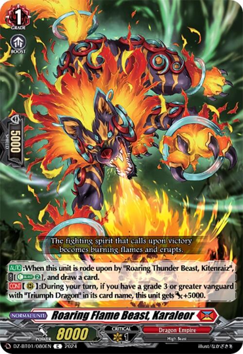 Image of Roaring Flame Beast, Karaleor (DZ-BT01/080EN) [Fated Clash]