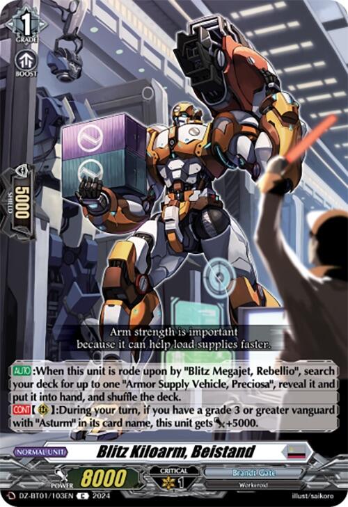 Image of Blitz Kiloarm, Beistand (DZ-BT01/103EN) [Fated Clash]