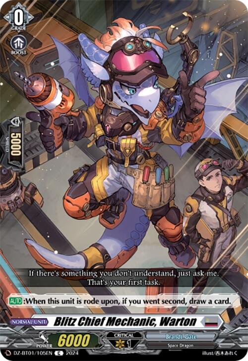 Image of Blitz Chief Mechanic, Warton (DZ-BT01/105EN) [Fated Clash]