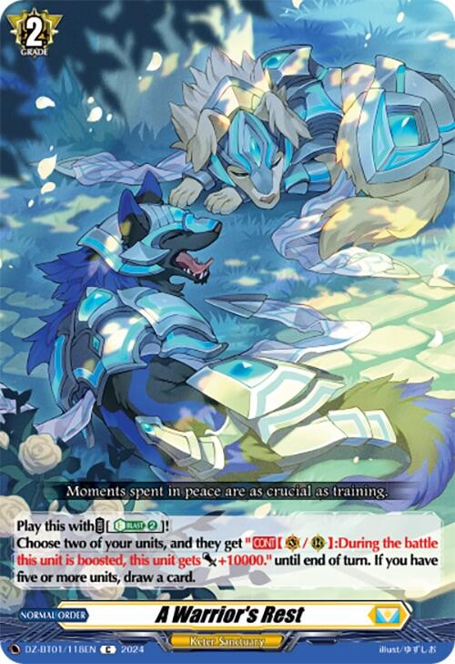 Image of A Warrior's Rest (DZ-BT01/118EN) [Fated Clash]