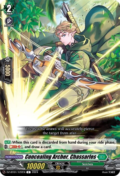 Image of Concealing Archer, Chassarles (DZ-BT01/122EN) [Fated Clash]