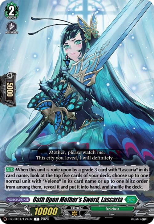 Image of Oath Upon Mother's Sword, Lascaria (DZ-BT01/124EN) [Fated Clash]