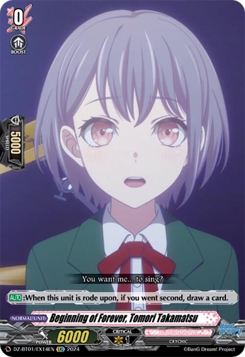 Image of Beginning of Forever, Tomori Takamatsu (EXC) (DZ-BT01/EX14EN) [Fated Clash]