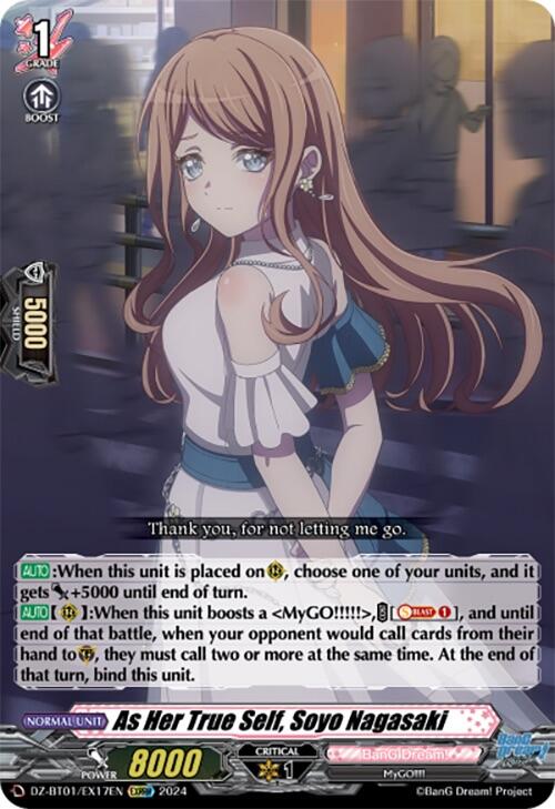 Image of As Her True Self, Soyo Nagasaki (EXRRR) (DZ-BT01/EX17EN) [Fated Clash]