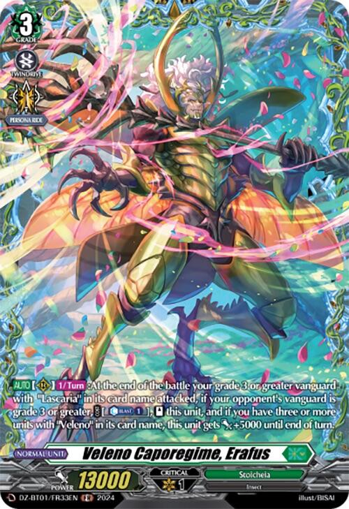 Image of Veleno Caporegime, Erafus (FR) (DZ-BT01/FR33EN) [Fated Clash]