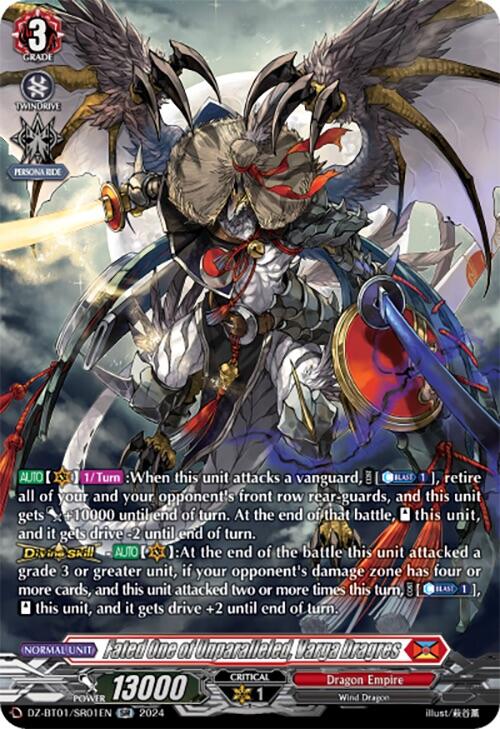 Image of Fated One of Unparalleled, Varga Dragres (SR) (DZ-BT01/SR01EN) [Fated Clash]