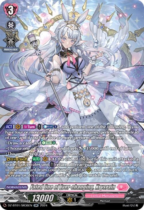 Image of Fated One of Ever-changing, Krysrain (SR) (DZ-BT01/SR36EN) [Fated Clash]