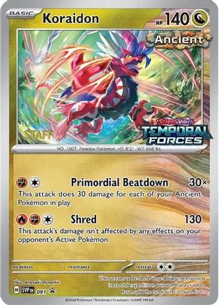 Image of Koraidon (091) (Stamped) (Staff) [Scarlet & Violet: Black Star Promos]