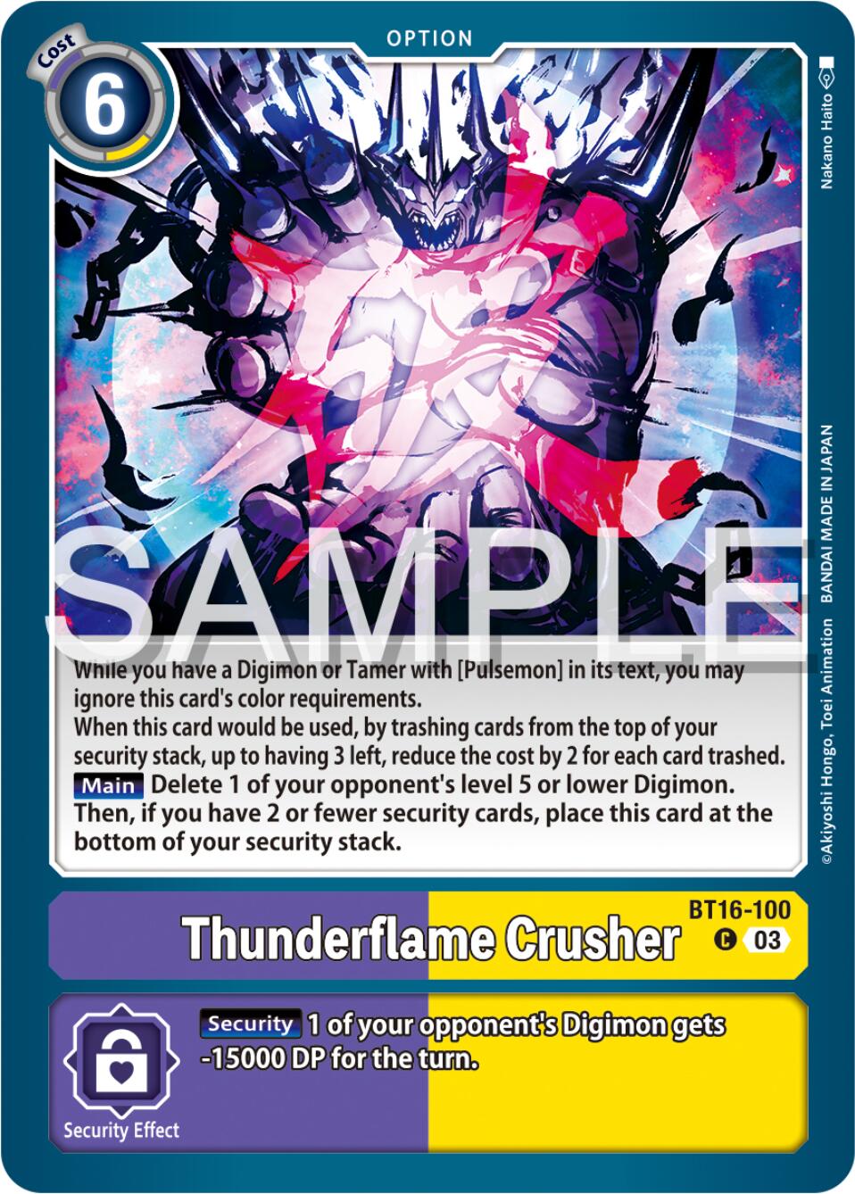 Image of Thunderflame Crusher [BT16-100] [Beginning Observer]